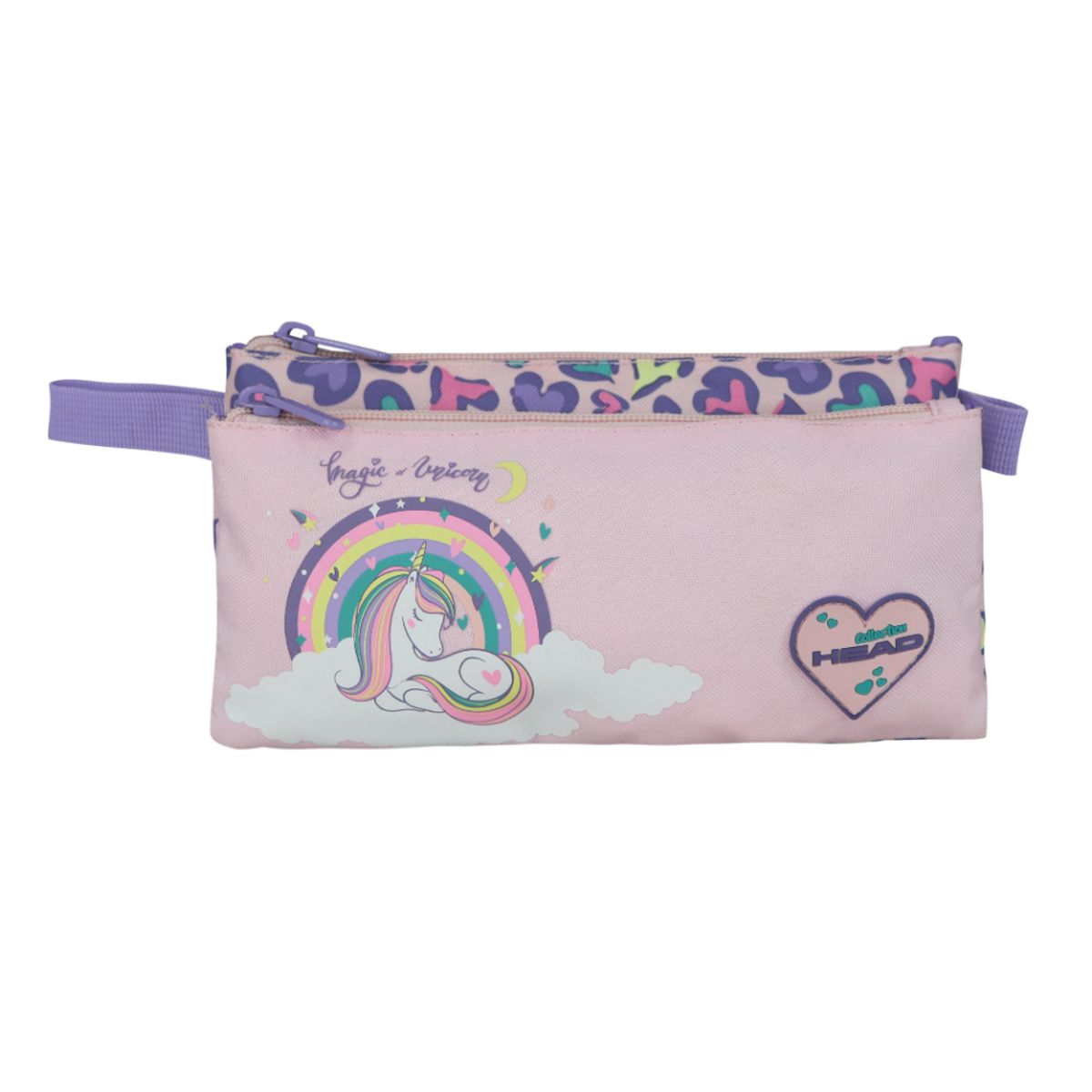 HEAD - Estuche Escolar Celerio Unicornio Corazon Rosado Head