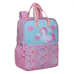HEAD - Mochila Fashion Infantil Pepa Unicornio Arcoiris Rosado