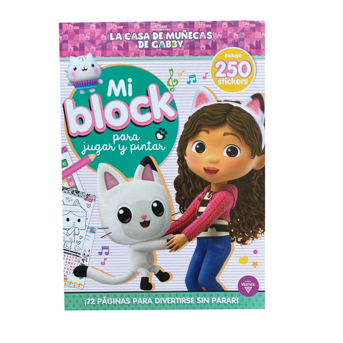 VERTICE - Mi block para jugar y pintar - La casa de muñecas de Gabby