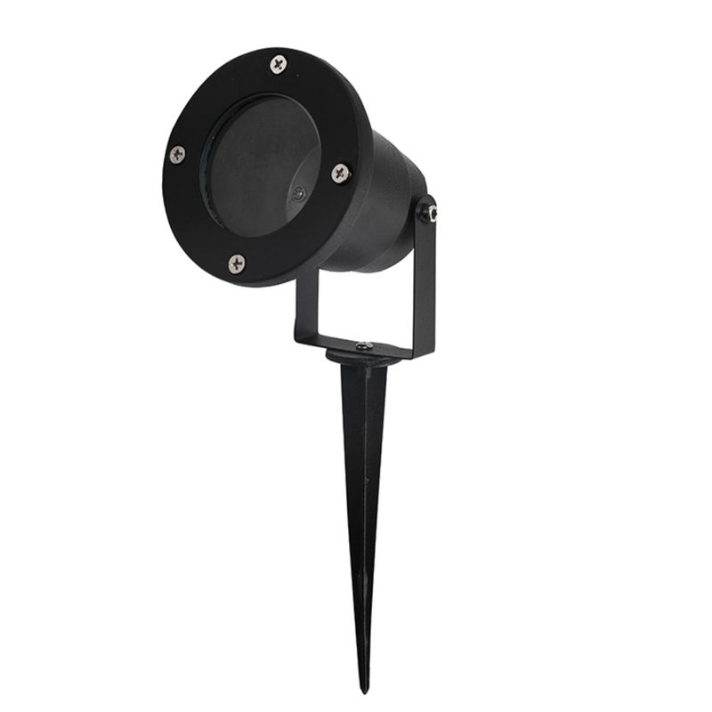 GENERICO - Estaca Porta Gu10 Negro Con Apolleta Gu10 Ip65 Jardin Want LUZ FRIA