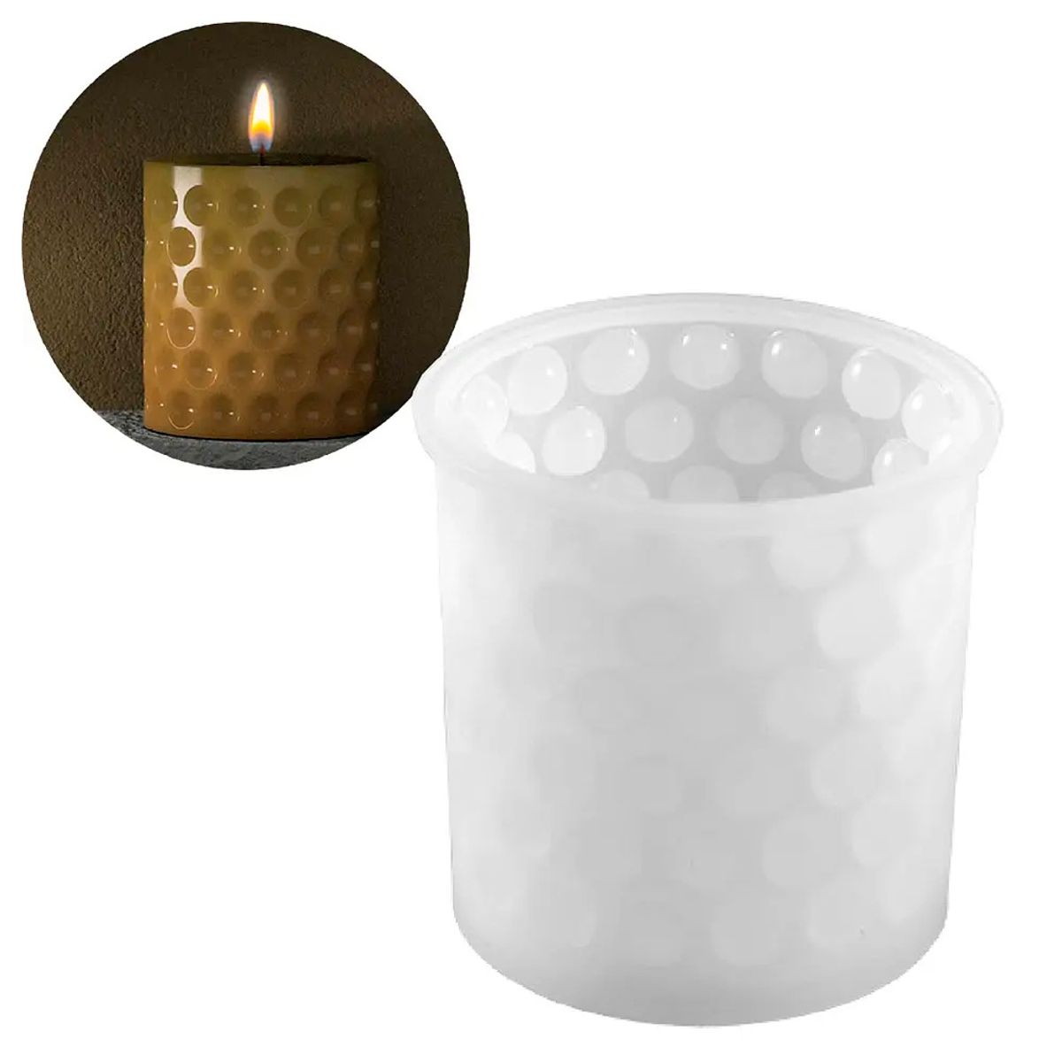 GENERICO - Molde De Silicona Para Velas Y Jabones Con Forma De Cilindro