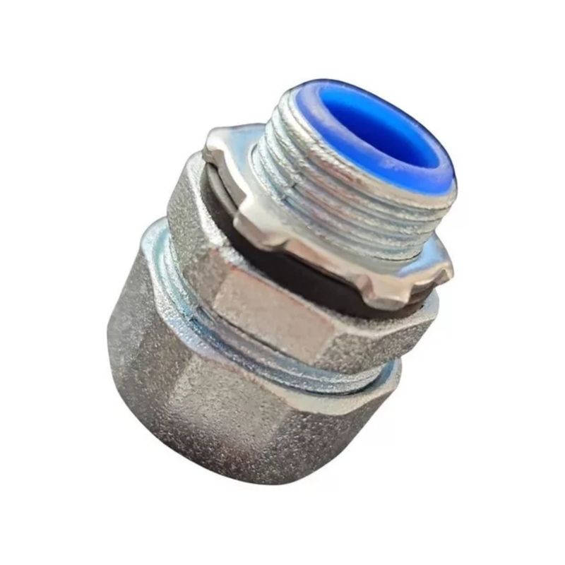 STANFORD - Pack 10 Conector Metálico Recto Para Flexible Metálico 20mm