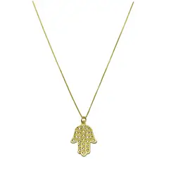 COGGIOLA - Collar Místico Mano Hamsa Enchapado Oro 18K