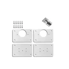 GENERICO - Placa De Reparación De Bisagra De 4 Piezas De Acero Inoxidab
