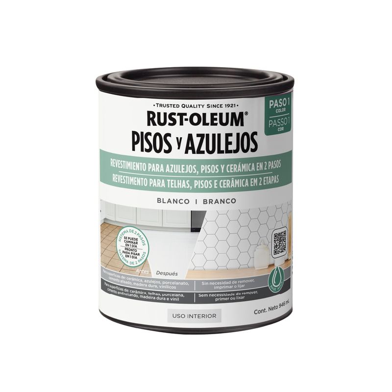 RUST OLEUM - Pisos y Azulejos Color Base Blanco 946 mL