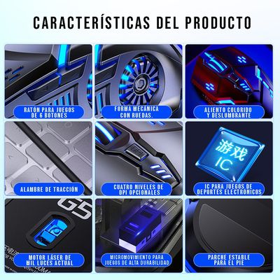Imagen 2 del producto Mouse Gamer Raton 6D Ergonómico USB Optico Para Juegos