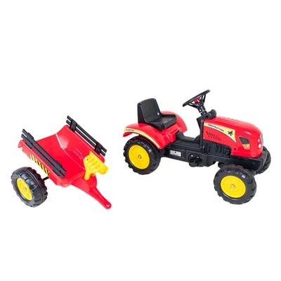 Imagen 2 del producto Go Kart Tractor Con Carro Rojo