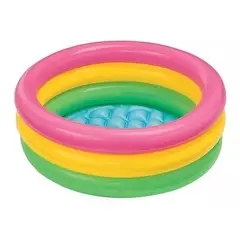 GENERICO - Piscina Inflable Redonda 86cm X 25cm Rosa Amarilla Y Verde