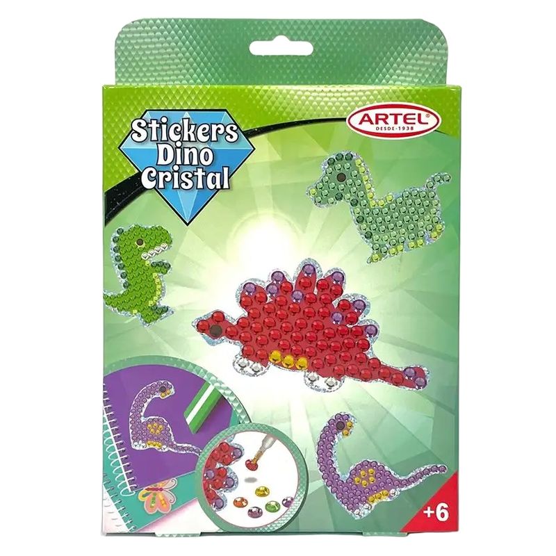 ARTEL - Set Pinta con Diamantes Stickers Dinos