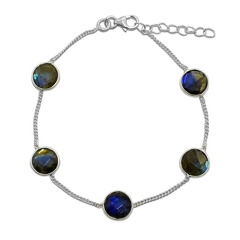 ANDREA COGGIOLA JOYAS - Pulsera Antonia Labradorita Plata Fina 925