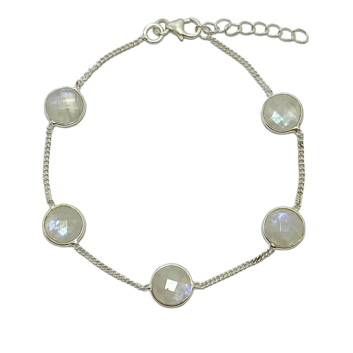 ANDREA COGGIOLA JOYAS - Pulsera Antonia Piedra Luna Plata Fina 925