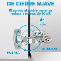 GENERICO - Bisagra Semicurva Reten Cierre Suave Muebles