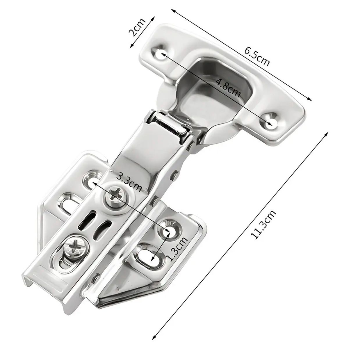 GENERICO - Bisagra Recta Reten Cierre Suave Para Muebles