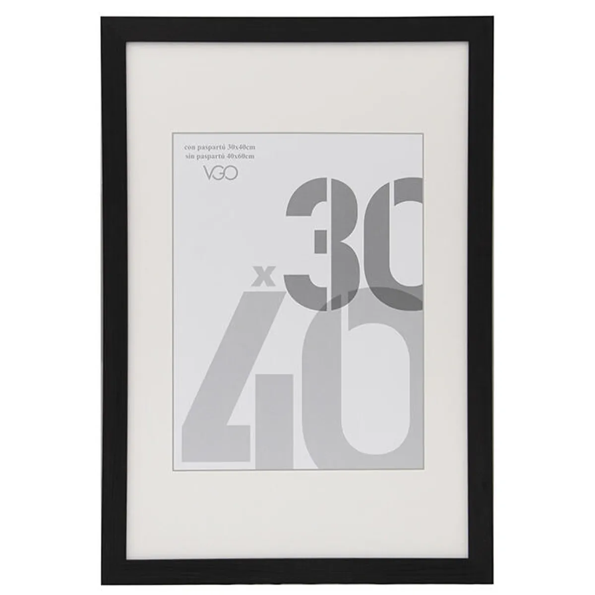 VGO - Marco MDF con paspartu 40x50 /sin paspartu 50x70 Neg