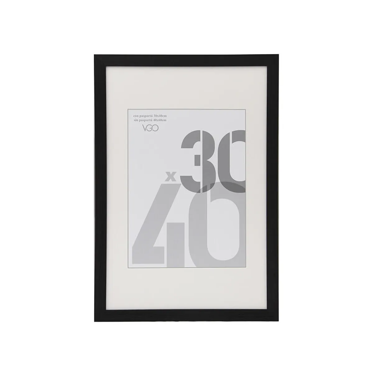VGO - Marco MDF con paspartu 40x50 /sin paspartu 50x70 Neg