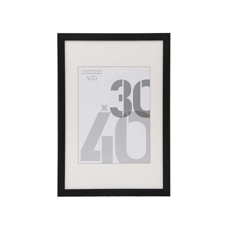 VGO - Marco MDF con paspartu 40x50 /sin paspartu 50x70 Neg