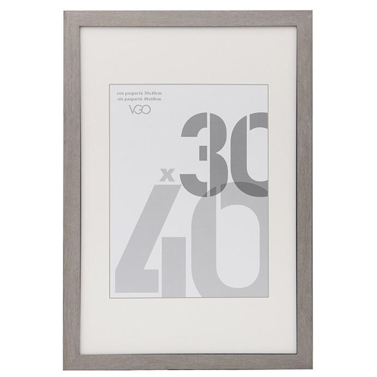 VGO - Marco MDF con paspartu 40x60 /sin paspartu 60x80 Nat