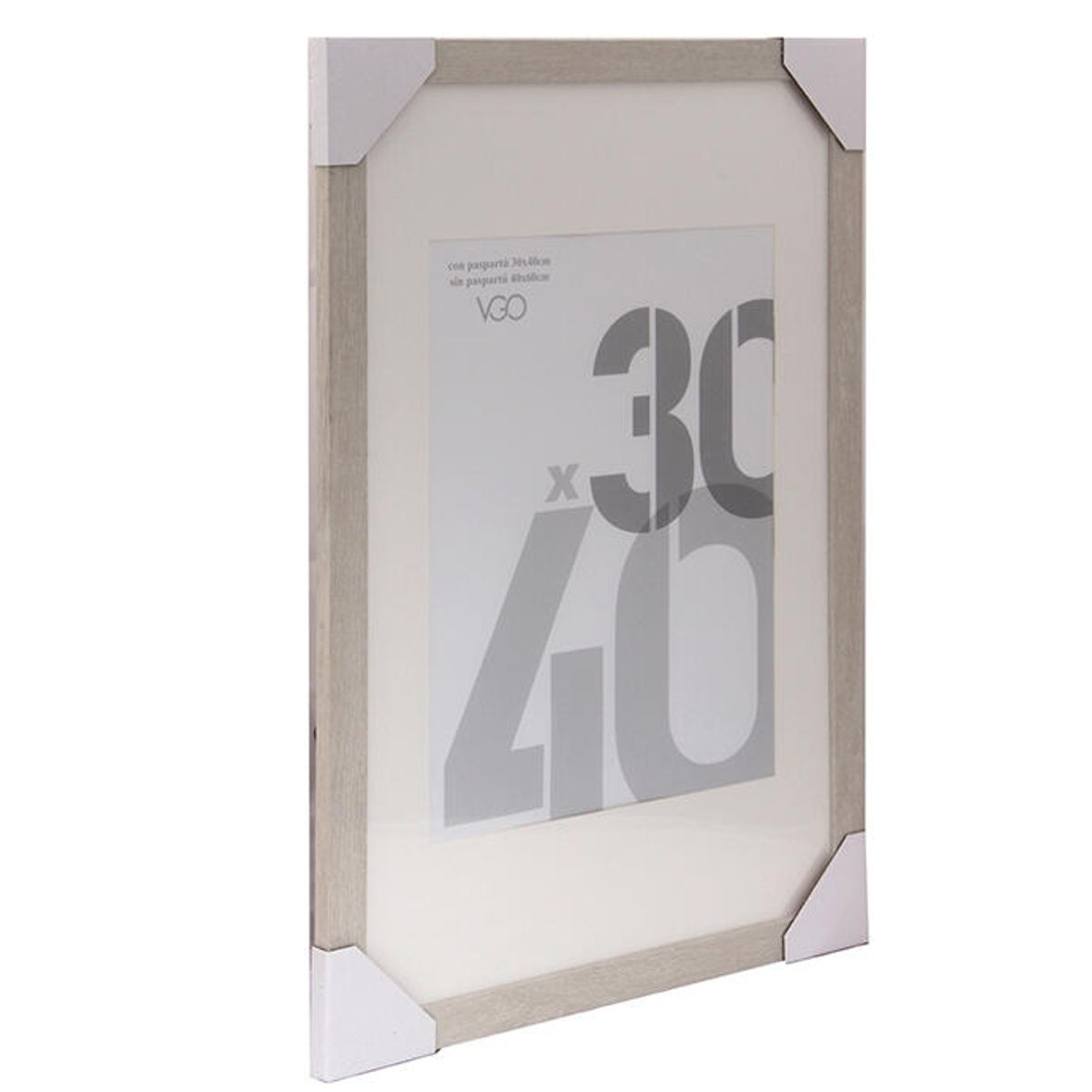 VGO - Marco MDF con paspartu 40x60 /sin paspartu 60x80 Nat