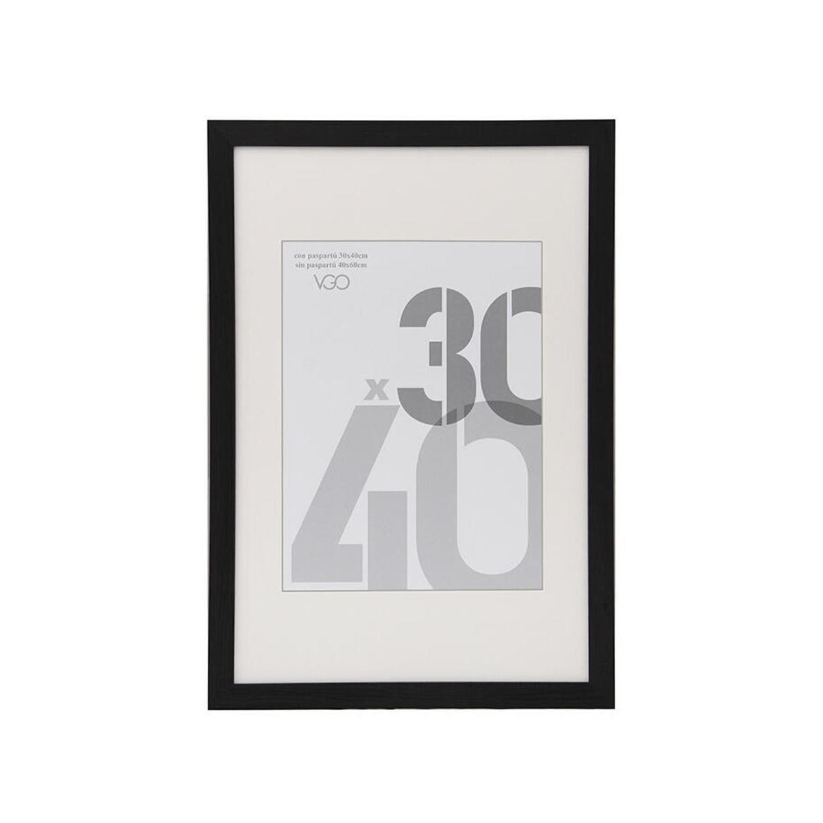 VGO - Marco MDF con paspartu 40x60 /sin paspartu 60x80 Neg