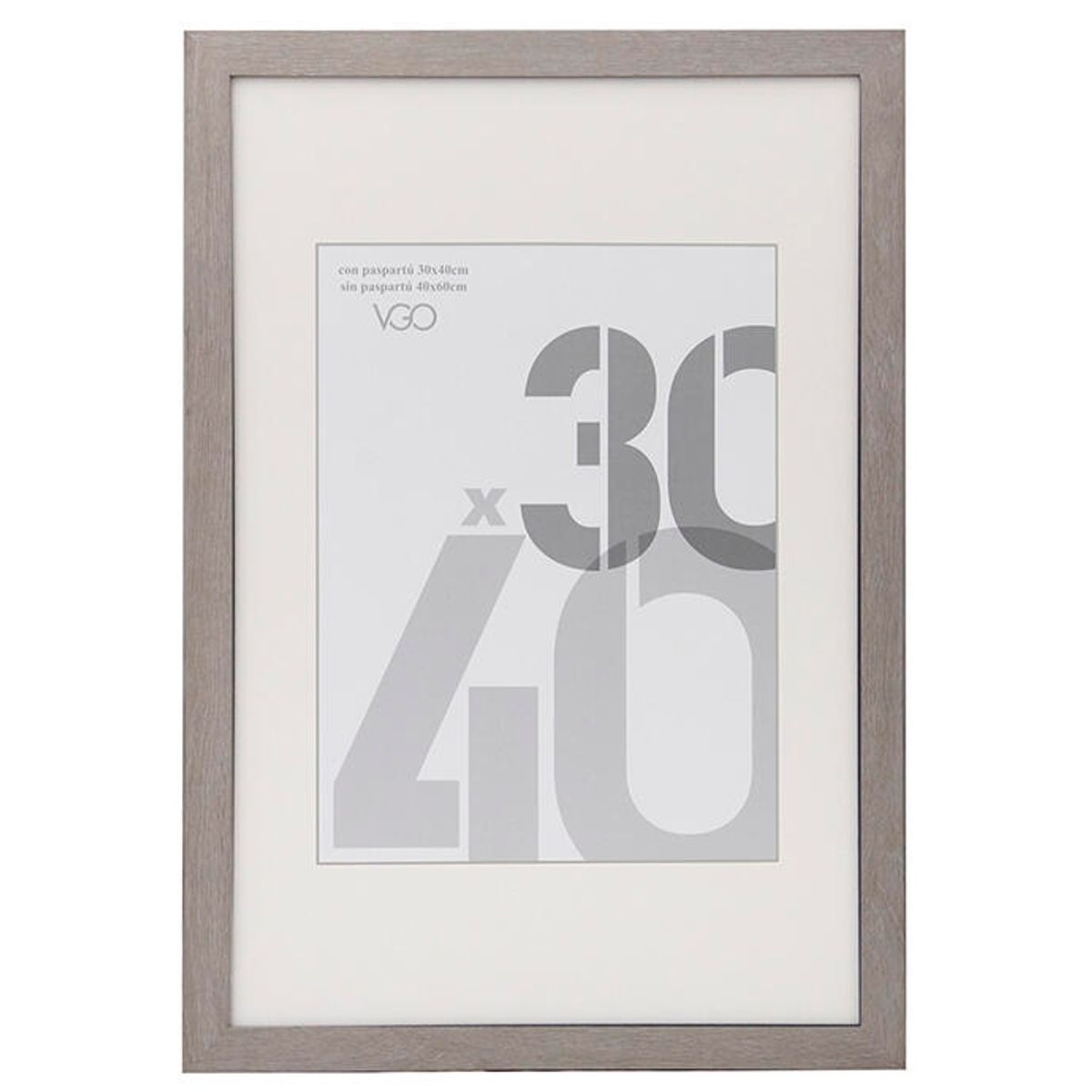 VGO - Marco MDF con paspartu 30x40 /sin paspartu 40x60 Nat