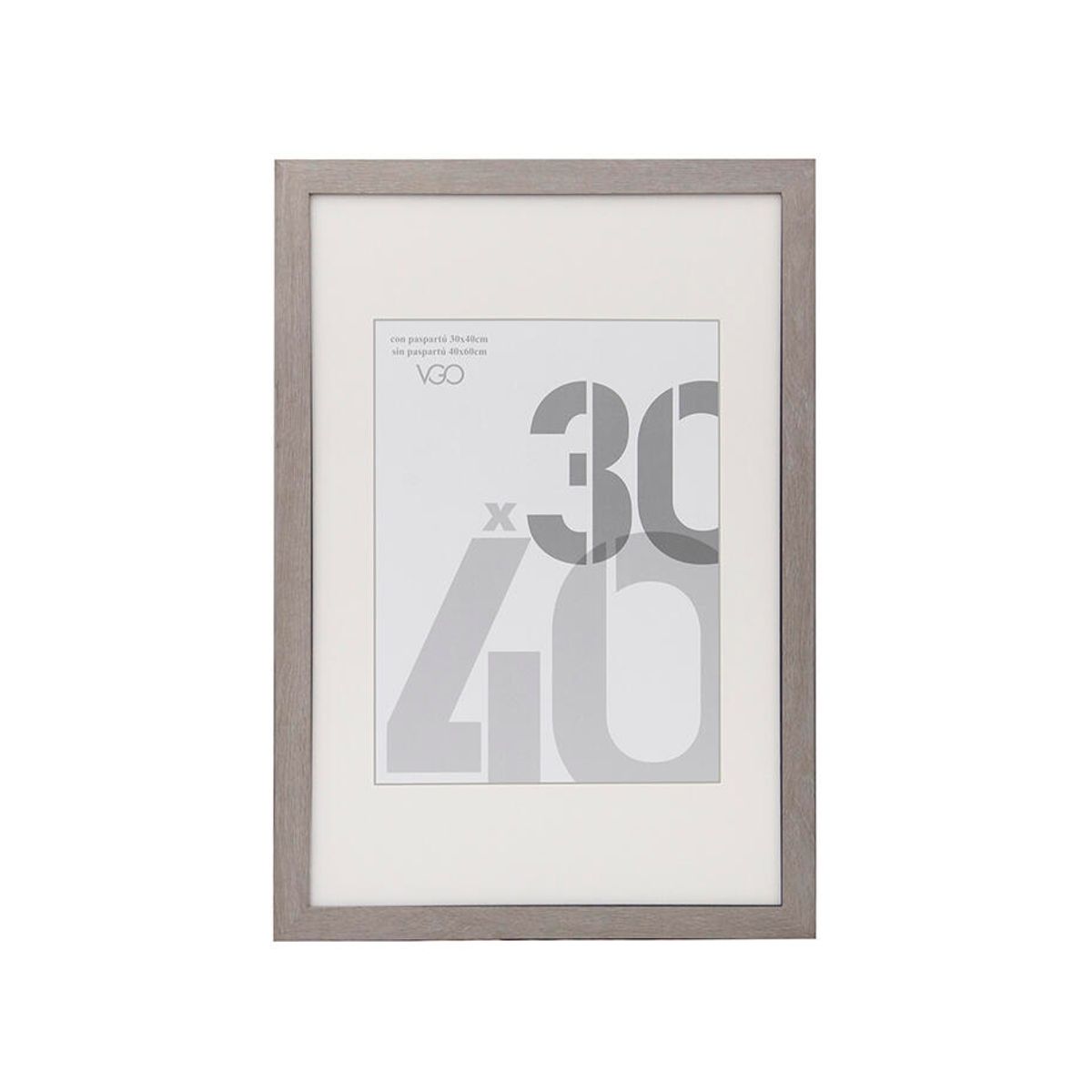 VGO - Marco MDF con paspartu 30x40 /sin paspartu 40x60 Nat