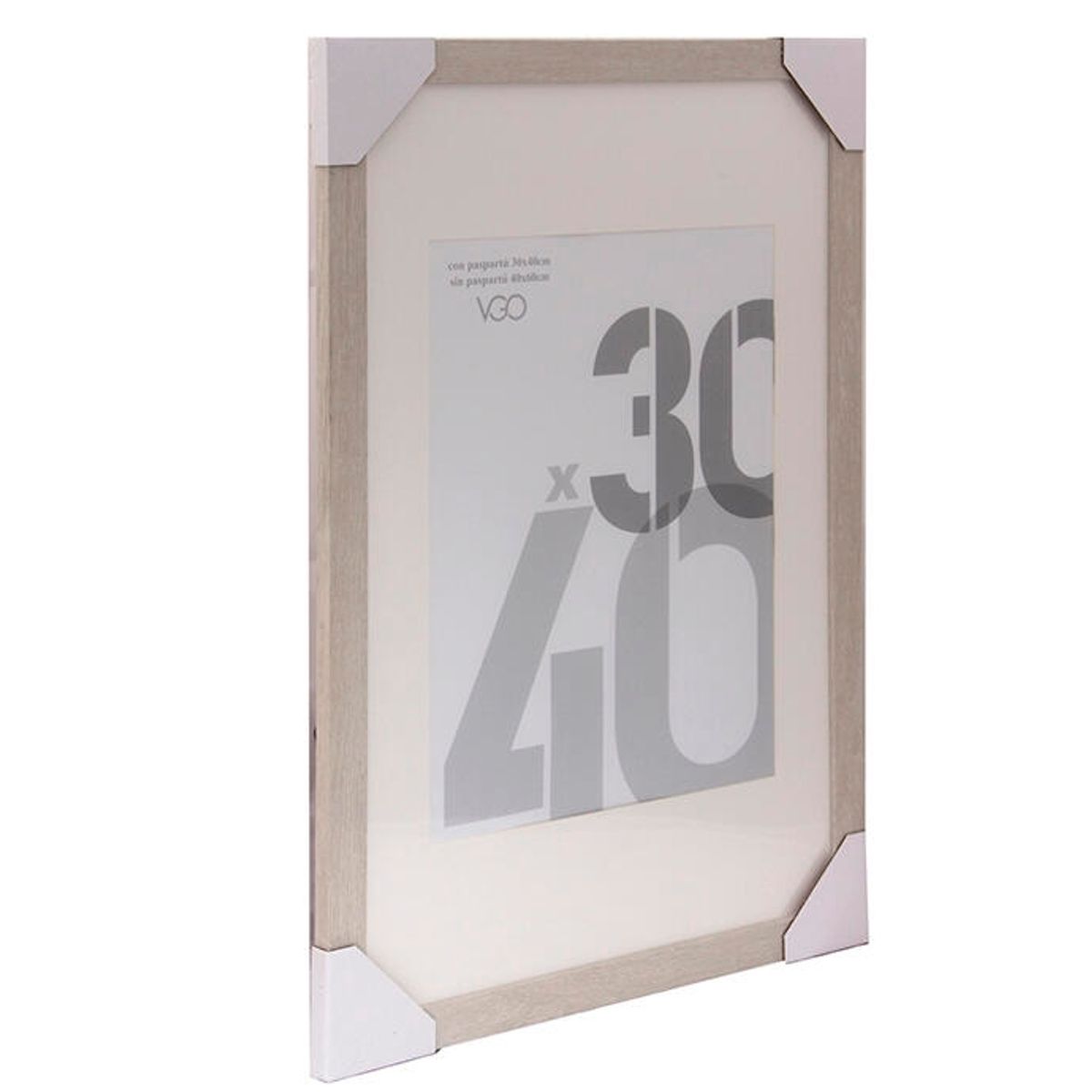 VGO - Marco MDF con paspartu 30x40 /sin paspartu 40x60 Nat