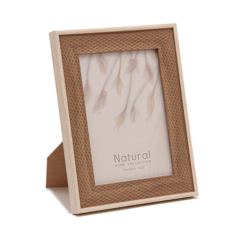 VGO - Marco plastico simil ratan 15x20 Beige