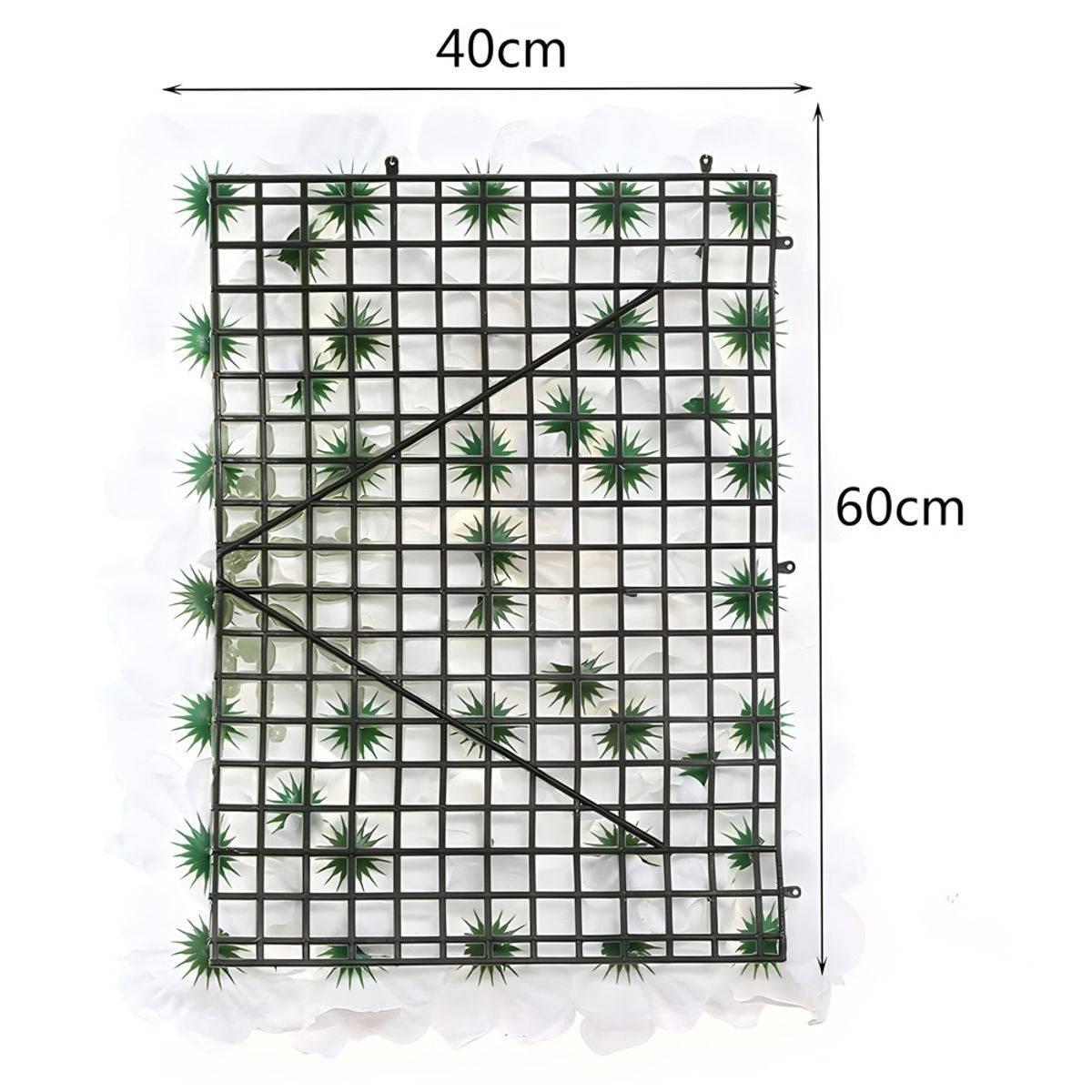 Flores Artificiales Para Decoración Panel Pared Muro 60x40cm, marca GENERICO - Foto 2
