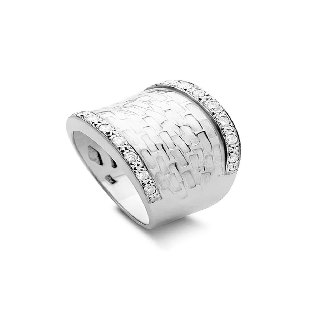 JB JOYAS BARON - Anillo de Platino 950 Modelo Vetuz con 16 Diamantes Corte Brillante 2pts