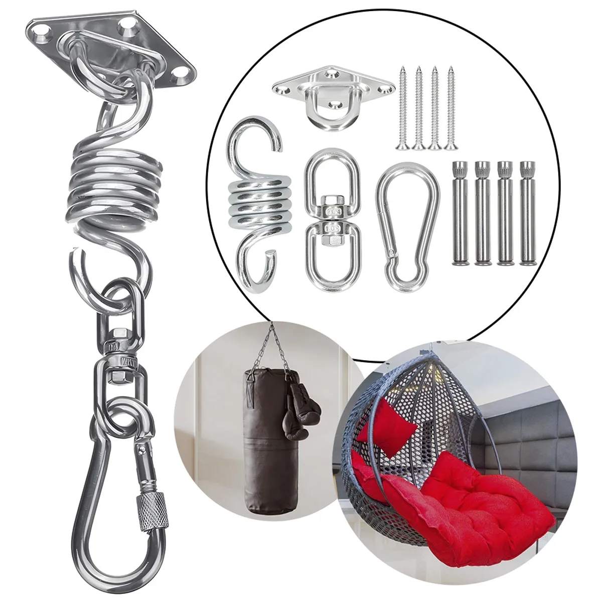 GENERICO - Kit De Soporte Para Silla Colgante Hamaca Columpio Reposera