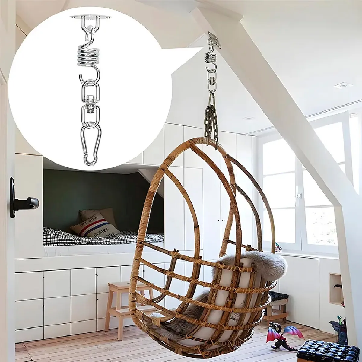 GENERICO - Kit De Soporte Para Silla Colgante Hamaca Columpio Reposera