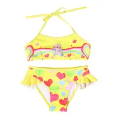 JUMP KIDS - Traje de Baño 2 piezas Bikini Niña Amarillo.