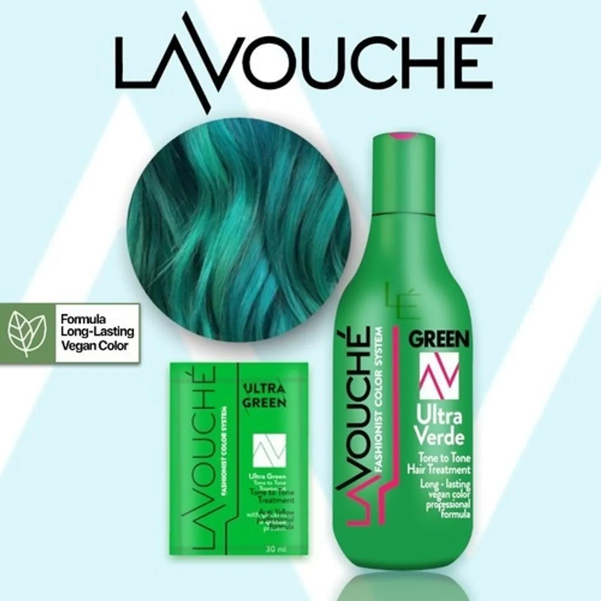 GENERICO - CREMA MATIZADORA PROFESIONAL CREMOSO ULTRA COLOR LAVOUCHE ULTRA VERDE.