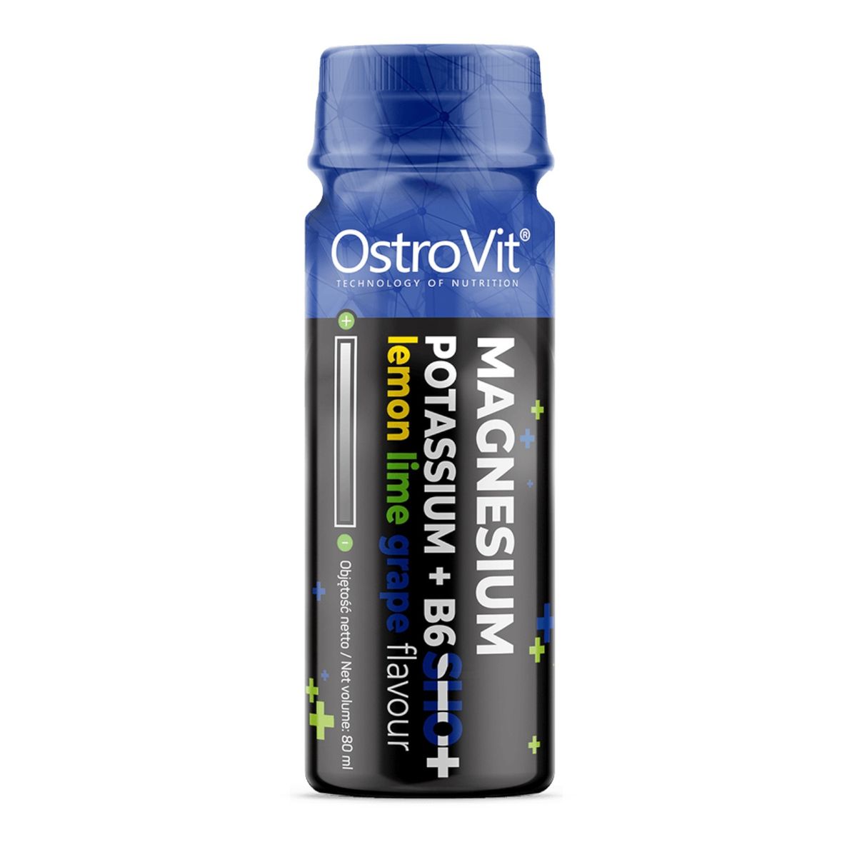 OSTROVIT - MAGNESIO POTASIO Y B6 SHOT 80 ML LEMON LIME GRAPE.