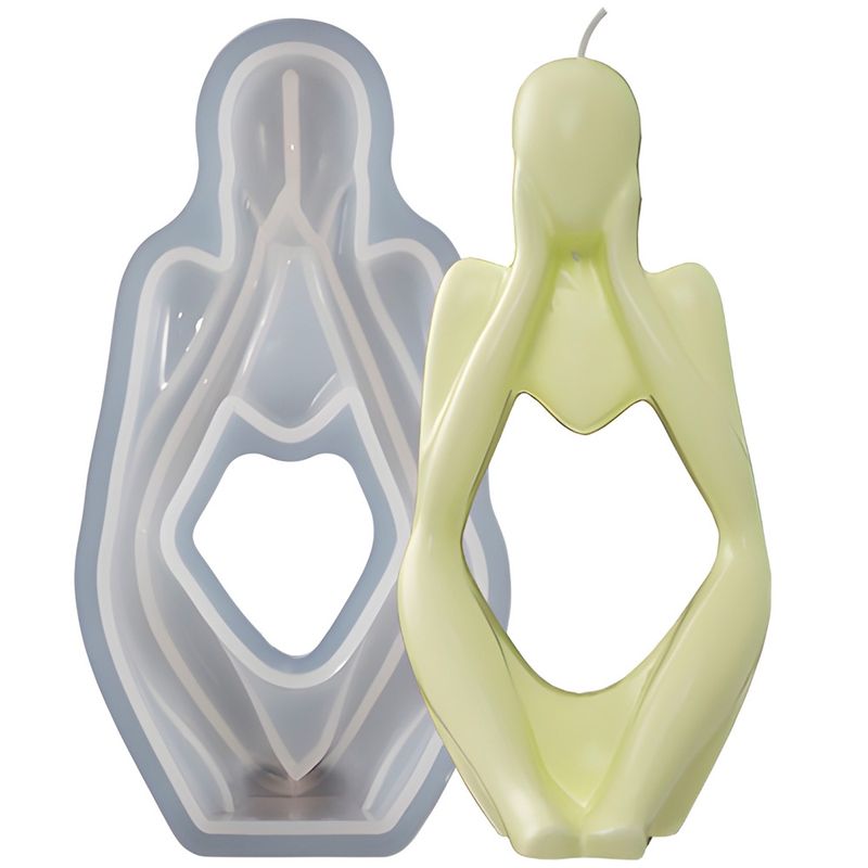 GENERICO - Molde De Silicona Con Forma De Pensador Para Velas 3d Diy