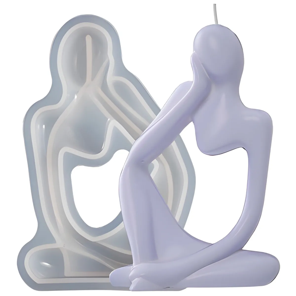 GENERICO - Molde De Silicona Con Forma De Pensador Para Velas 3d Diy