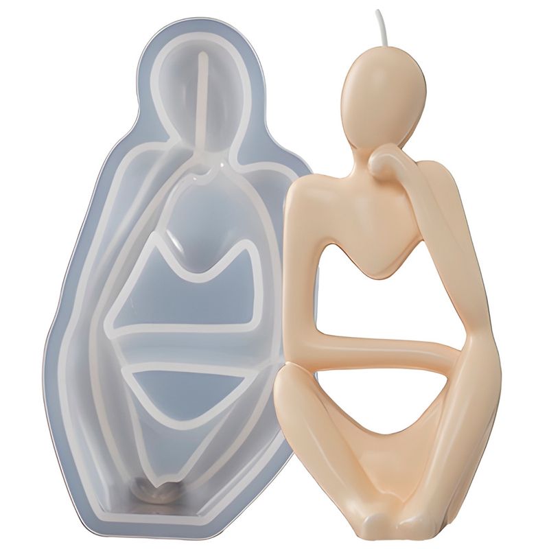 GENERICO - Molde De Silicona Con Forma De Pensador Para Velas 3d Diy
