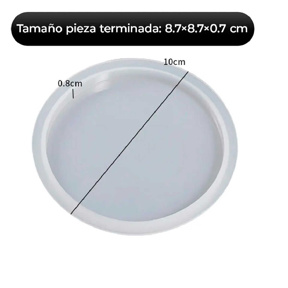 GENERICO - Set 7 Moldes De Silicona Posavasos Con Base Resina Epóxica