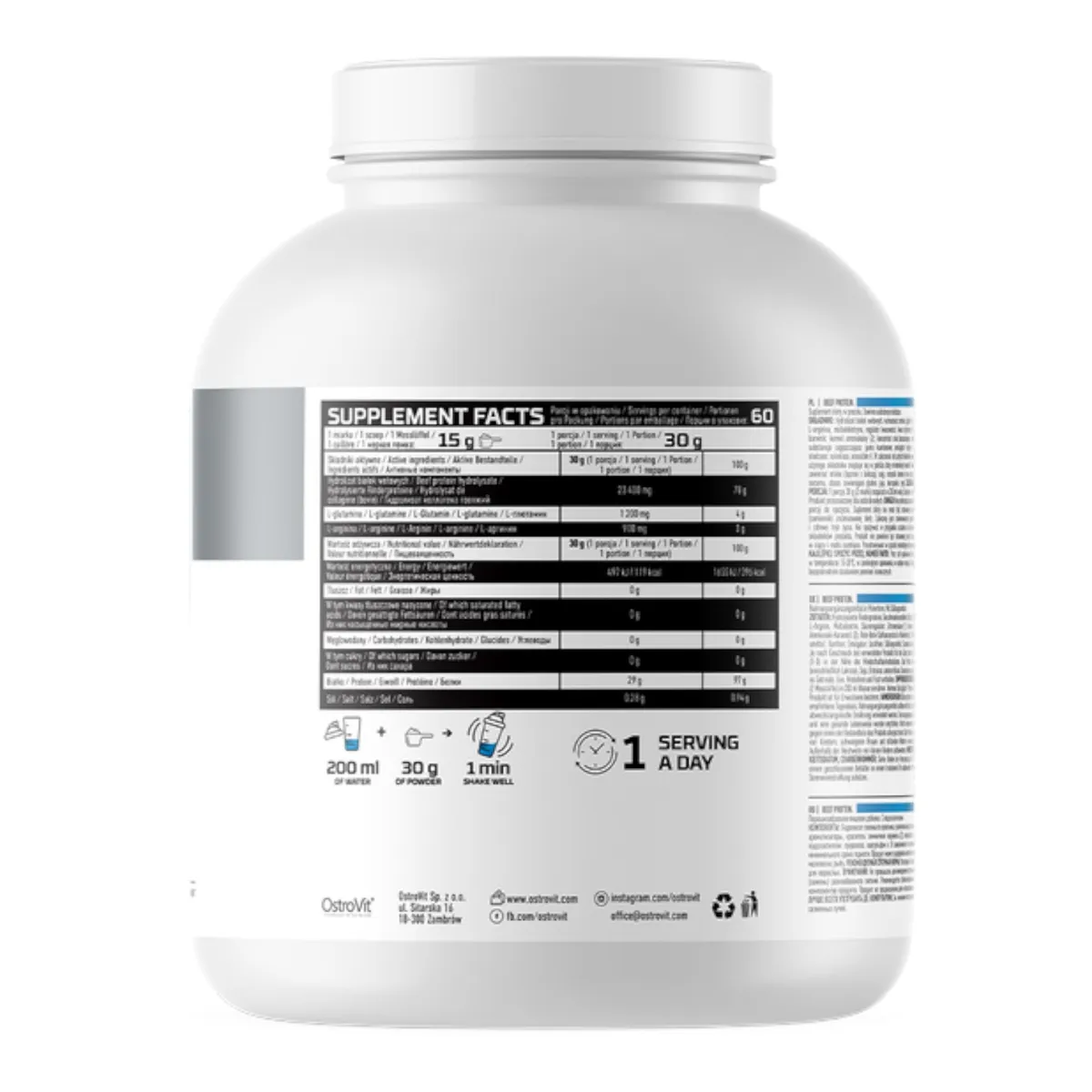 OSTROVIT - BEEF PROTEIN 1800 GR VANILLA - OSTROVIT.