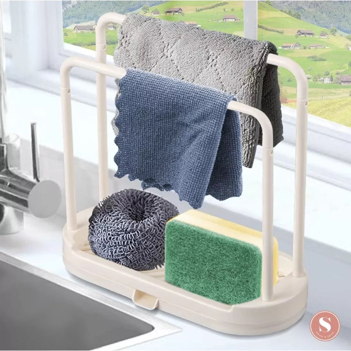 GENERICO - Rack Organizador De Esponja Y Paño De Cocina