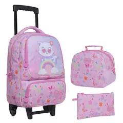HEAD - Pack Bakan Escolar Cat Rainbow Rosado