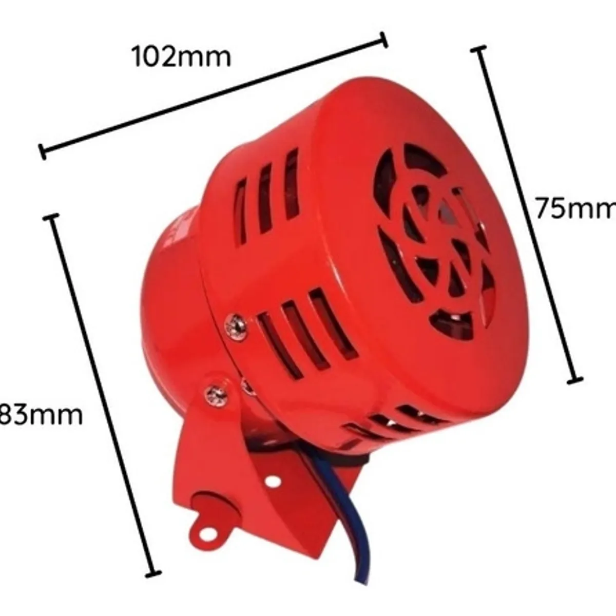STANFORD - Sirena Metálica Mini Turbina 100db 220v Vdc Alarma Bocina