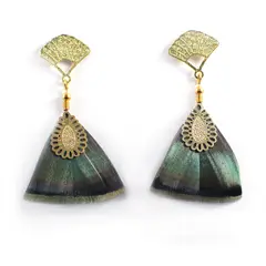MARIA PASKARO - Aro Ocelado 01 Pluma Verde