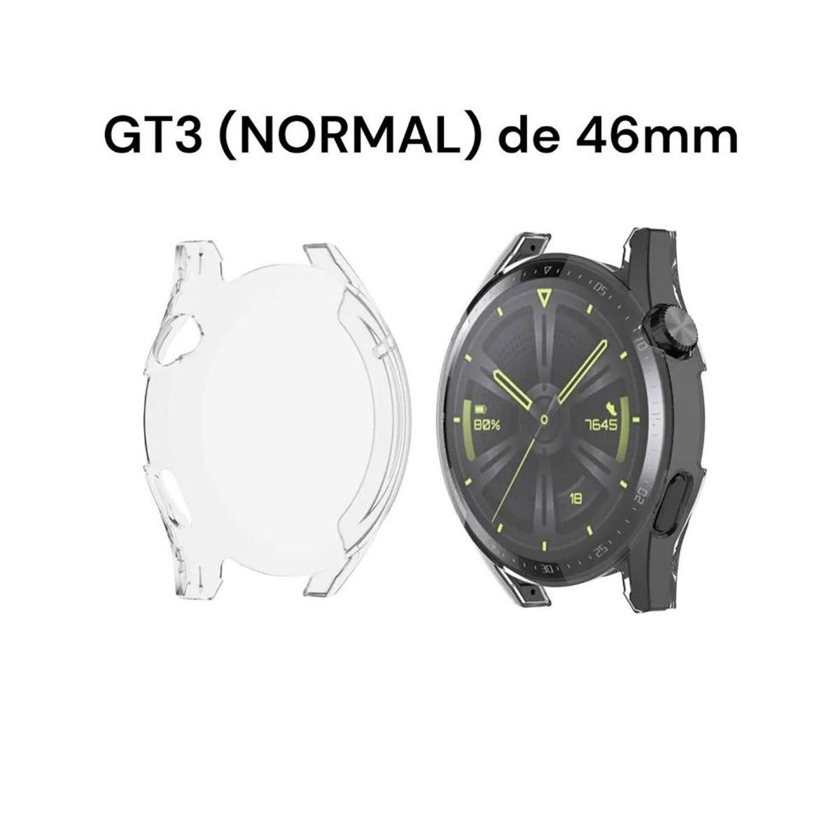 GENERICO - Funda Protectora Vidrio Templado Para Huawei Watch Gt3 - Transparente