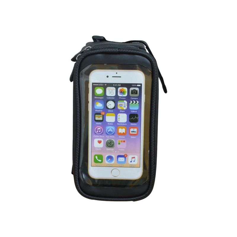 FOUR - Bolso Bicicleta Porta Celular Impermeable Tiger Negro