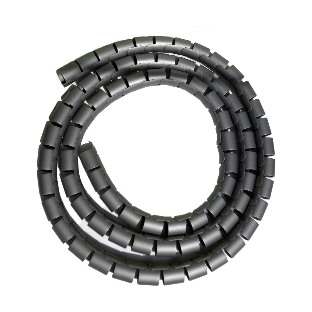 GENERICO - Organizador / Ordena Cable En Espiral Gris - 18mm - 1,5 Mts