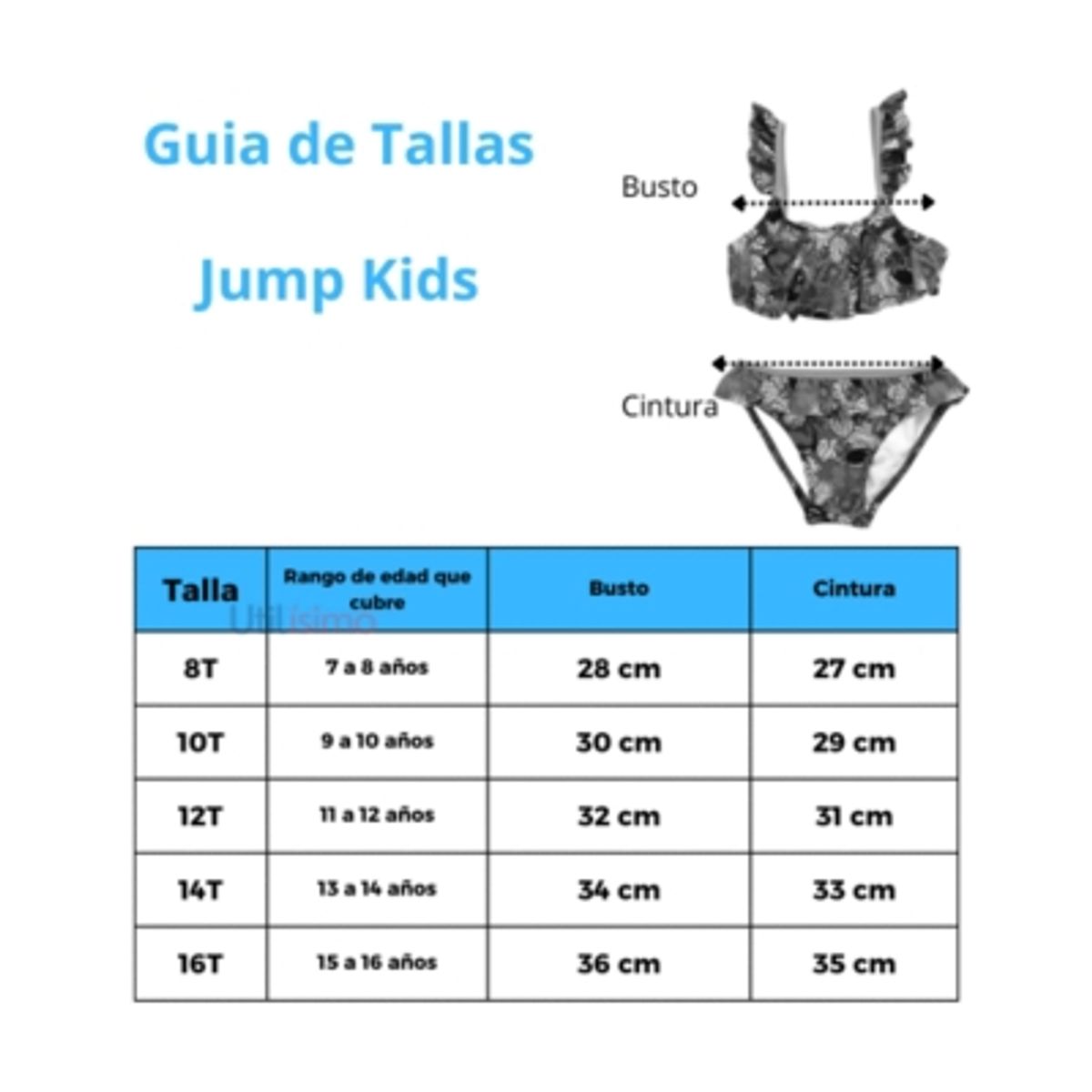 JUMP KIDS - Traje de Baño 2 piezas Bikini Niña Jump Kids Hojas.