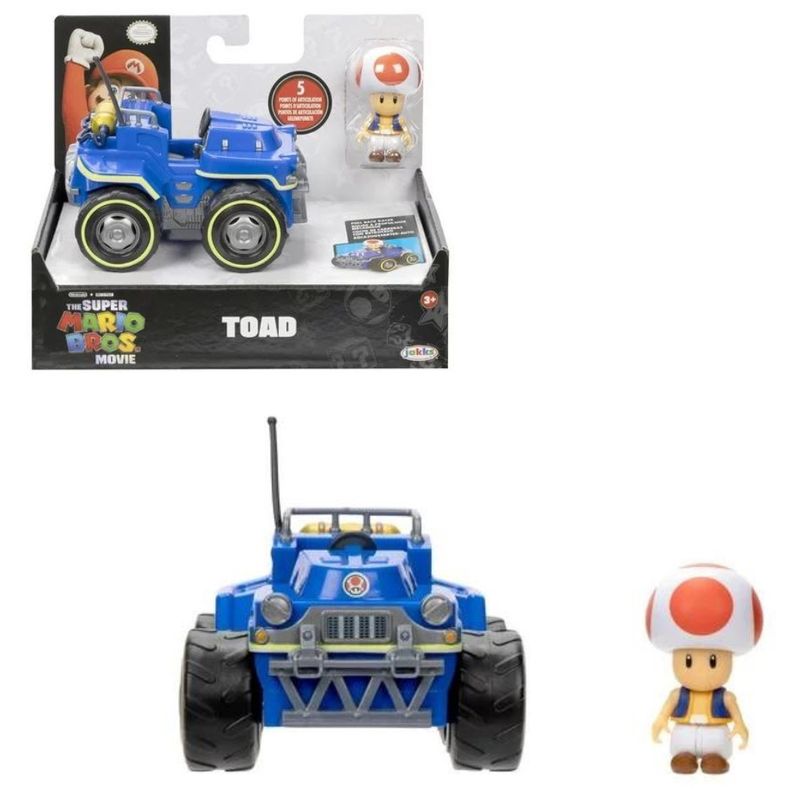 INTEK GAMES - Super Mario Bros - Toad Coche De Carreras Con Retroceso
