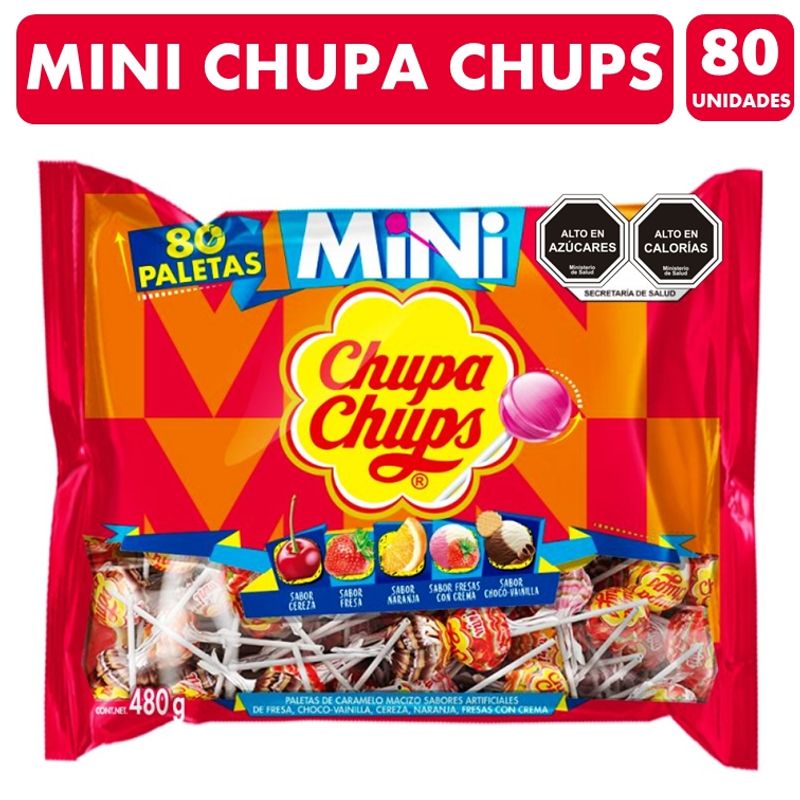 GENERICO - Mini Chupa Chups - Sabores Frutales (bolsa Con 80 Unidades)