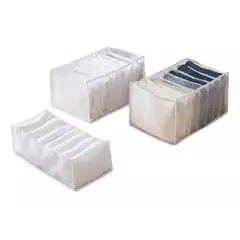 KUANGYE - Pack 3 Organizador De Ropa Jeans Pantalones Camisas Armario
